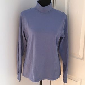 L.L. Bean Tops | L. L. Bean Periwinkle Blue Cotton Turtleneck Like New | Color: Blue | Size: M | Brendavblue's Closet